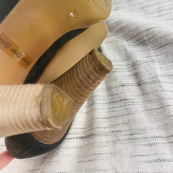 Paul Green Black Tasha Open Toe Laser Cut Platform Heeled Booties Size 5.5 - Picture 11 of 11